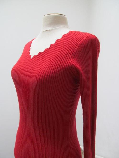 Rode gebreide jurk, maat 34, Kleding | Dames, Jurken, Gedragen, Maat 34 (XS) of kleiner, Rood, Onder de knie, Ophalen of Verzenden