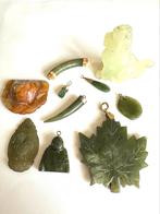 10 Jade vintage hangers, Groen, Zo goed als nieuw, Steen of Mineraal, Overige voorstellingen
