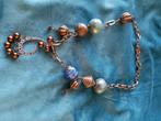 Ketting in brons en blauw, Verzenden, Zo goed als nieuw, Overige materialen