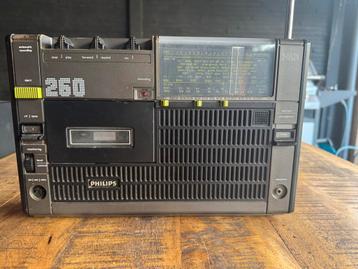 Vintage Philips 22RR260/19 Radio Cassettespeler beschikbaar voor biedingen
