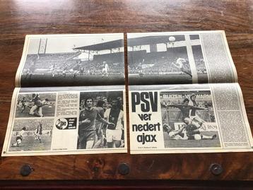 Voetbal artikel PSV Ajax april 1975 beschikbaar voor biedingen