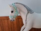Schleich halster turquoise, Ophalen of Verzenden, Zo goed als nieuw, Paard, Beeldje of Figuurtje