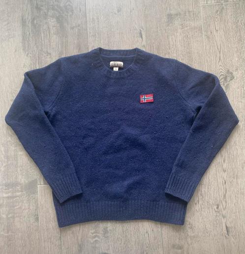 Napapijri wollen trui uniseks - valt als XS, Kleding | Heren, Truien en Vesten, Gedragen, Maat 46 (S) of kleiner, Blauw, Ophalen of Verzenden