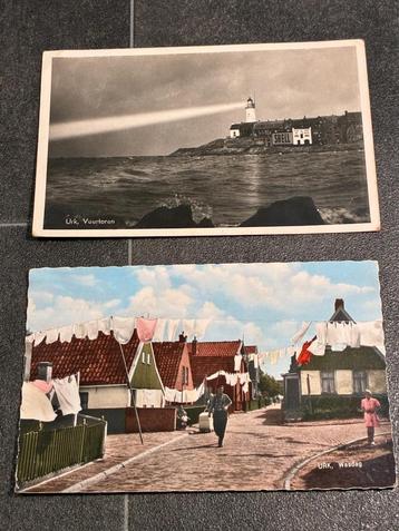 Ansichtkaarten - Urk jaren 50/60 (Vuurtoren en wasdag) beschikbaar voor biedingen