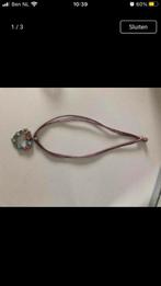 Leren ketting met hart, Ophalen of Verzenden, Zo goed als nieuw, Overige materialen