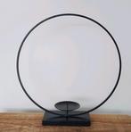 Zwarte metalen ring voor kaars, 25 tot 50 cm, Zwart, Ophalen of Verzenden, Zo goed als nieuw