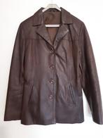 Vintage lamsleren dames jas, Ophalen, Zo goed als nieuw, Maat 38/40 (M), Bruin
