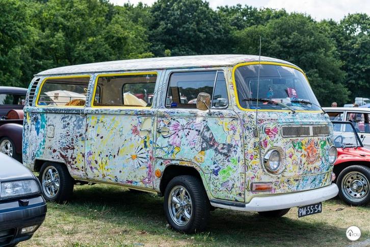 Volkswagen T2a 1968 Flower Child, Auto's, Oldtimers, Particulier, Schuifdeur, Volkswagen, Benzine, Overige carrosserieën, Handgeschakeld