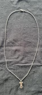 925 zilveren ketting met raceauto-hanger, Ophalen of Verzenden, Zo goed als nieuw, Zilver, Zilver
