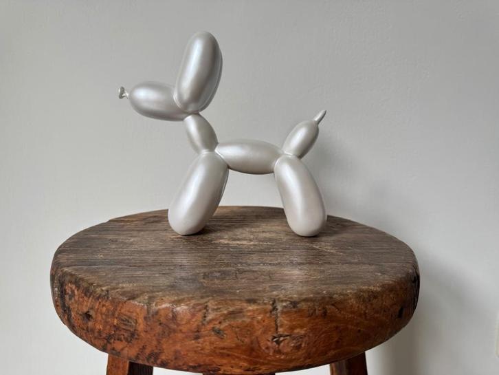 Balloon Dog | Ballon Hond | Wit Parelmoer, Antiek en Kunst, Kunst | Designobjecten, Ophalen of Verzenden