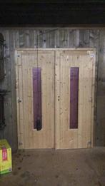 Dubbele deur met lange ruit 150x196 veranda schuur deuren, 120 cm of meer, Ophalen of Verzenden, 6702 pc, Houthandel Bullinga