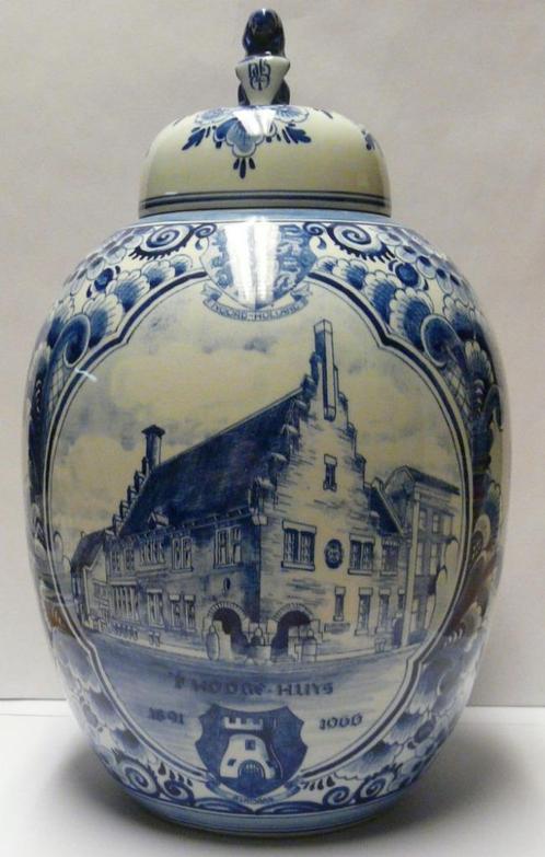 Delfs blauw gemberpot/vaas 't Hooge Huys Alkmaar., Verzamelen, Overige Verzamelen, Nieuw, Ophalen of Verzenden