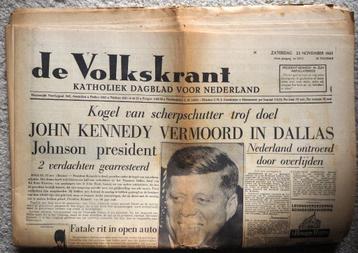 Historische kranten 1963 - Kennedy vermoord beschikbaar voor biedingen