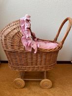 Houten Poppenwagen met Pop, Ophalen, Zo goed als nieuw, Babypop