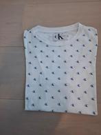 Calvin Klein wit met CK print t-shirt maat S, Wit, Ophalen of Verzenden, Zo goed als nieuw, Calvin Klein Jeans