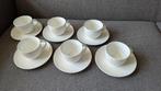 VTwonen VT wonen cappuccino mokken met schotel 6 stuks, Ophalen of Verzenden, Zo goed als nieuw, Overige stijlen, Kop(pen) en/of Schotel(s)