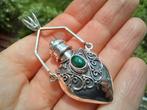 Vanoli 925 zilveren kettinghanger flesje met malachiet, Daiva1973@hotmail.com, Vanoli, Amsterdam, Nieuw