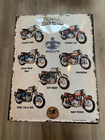 Metalen Bord Royal Enfield - Vintage Motoren beschikbaar voor biedingen