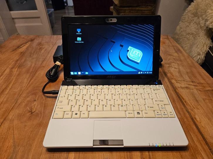 MSI Wind U123 / MS-N033 netbook Linux Mint mini-laptop, Computers en Software, Windows Laptops, Gebruikt, 10 inch of minder, HDD