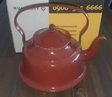 Vintage Emaille Waterketel beschikbaar voor biedingen