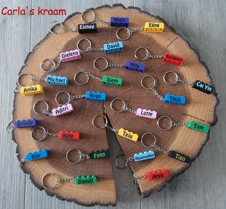 bouwblokje sleutelhanger met naam, Kinderen en Baby's, Kraamcadeaus en Geboorteborden, Nieuw, Kraamcadeau, Ophalen of Verzenden
