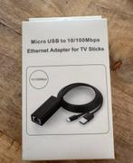 Micro USB naar Ethernet adapter voor Amazon & Google 10/100m, Ophalen of Verzenden, Nieuw, Minder dan 500 GB