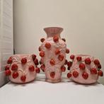 3 vazen aardbeien van Intratuin, Ophalen, Overige kleuren, Minder dan 50 cm, Glas