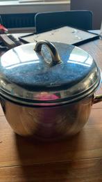 Drie RVS pannen Hackman, Ophalen of Verzenden, Gebruikt, Rvs, Pannenset