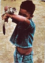 Suriname Hidoestaanse Jongen met aapje Serie K no.1 ca.'67, Gelopen, 1960 tot 1980, Buiten Europa, Verzenden