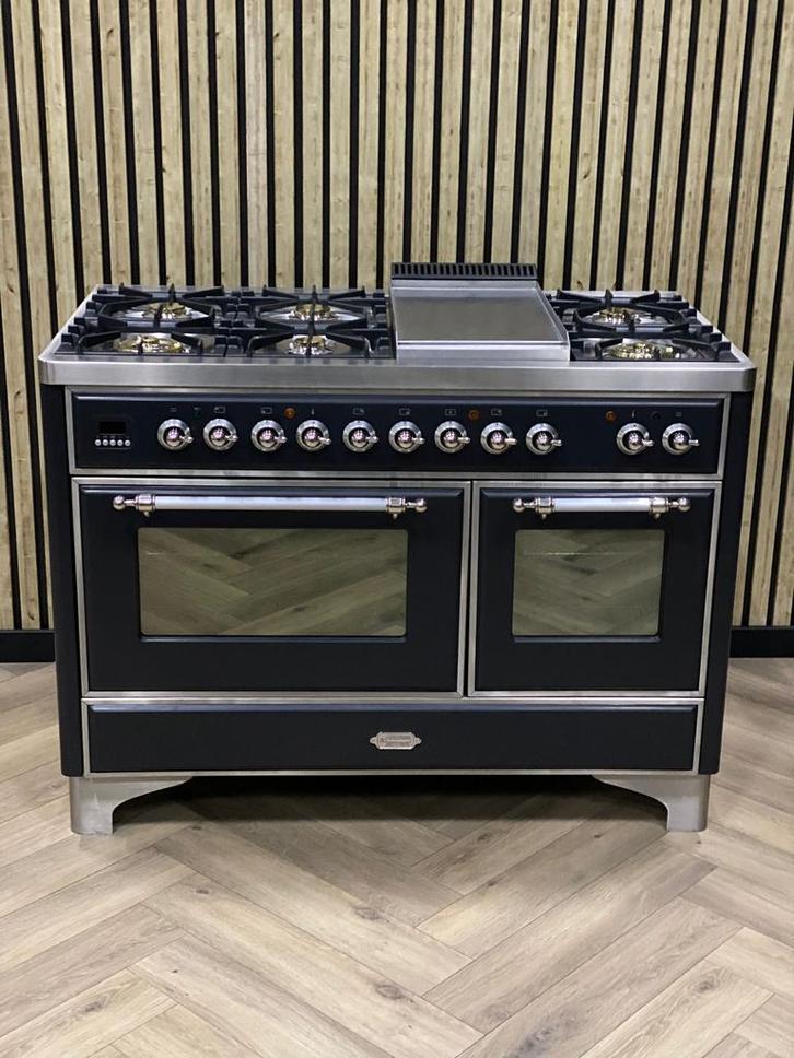 Prachtig Boretti Fornuis 120 cm Gas 7 pits + Frytop, Witgoed en Apparatuur, Fornuizen, Gas, Grill, Ophalen of Verzenden