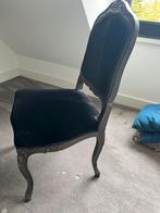 Louis XIV/XV stoel zwart fluweel, Antiek en Kunst, Antiek | Meubels | Stoelen en Banken, Ophalen of Verzenden