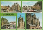 WORKUM Stadhuis Auto's Waag Toren Kerk, Verzamelen, Ansichtkaarten | Nederland, Verzenden, 1960 tot 1980, Gelopen, Friesland