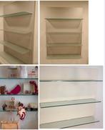 Glazen zwevende vitrine wandkast hangend display wandvitrine, Huis en Inrichting, Met plank(en), 100 tot 150 cm, Glas, Ophalen of Verzenden