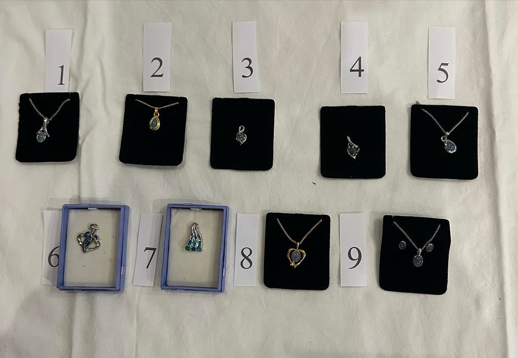 Diverse hangers met australisch opaal, Nieuw, Ophalen of Verzenden, Met edelsteen, Zilver