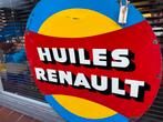 Oud HUILES RENAULT reclamebord, Ophalen, Reclamebord, Gebruikt, .