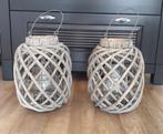 Lantaarn/kaarshouder, Huis en Inrichting, Woonaccessoires | Kandelaars en Kaarsen, Ophalen, Gebruikt, Hout, 25 tot 50 cm