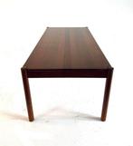 Vintage salontafel, Magnus Olesen ‘60, Huis en Inrichting, Tafels | Salontafels, 100 tot 150 cm, Teakhout, Zo goed als nieuw, Vintage retro buisframe design rotan webbing papercord