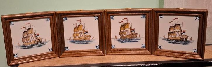 4x Makkum Tegels  Nieuwe in doos, Antiek en Kunst, Antiek | Wandborden en Tegels, Ophalen of Verzenden