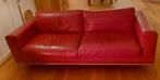 Rode leren 2,5 zits bank Ikea, Huis en Inrichting, Banken | Bankstellen, Ophalen, Gebruikt, 150 tot 200 cm, Tweepersoons