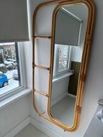 Toffe passpiegel bamboe boho loods 5 vtwonen, Antiek en Kunst, Ophalen, Rechthoekig