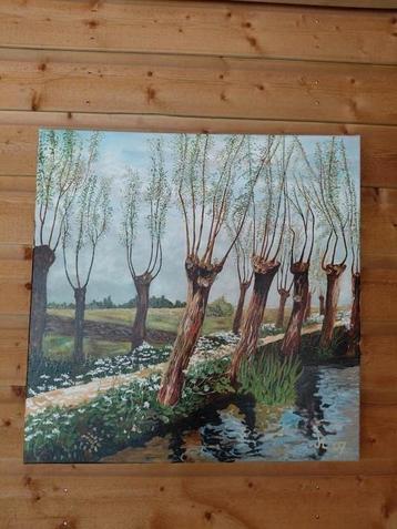 Knotwilgen Schilderij Canvas beschikbaar voor biedingen