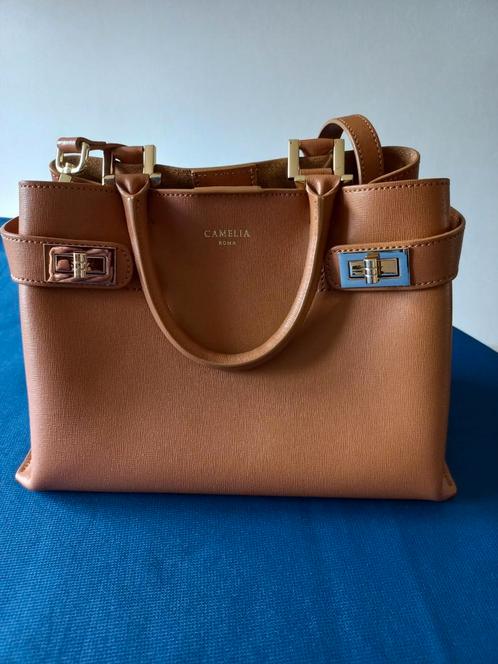 Camelia Roma leren crossbody tas, Sieraden, Tassen en Uiterlijk, Tassen | Schoudertassen, Nieuw, Overige merken, Bruin, Leer, Ophalen of Verzenden