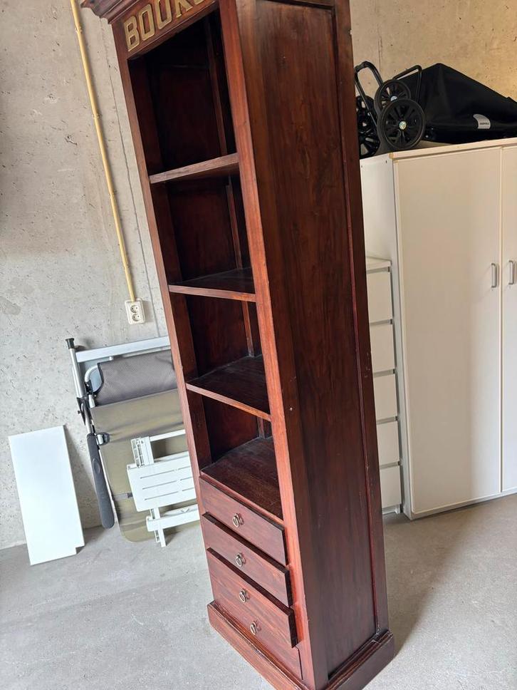 Mooie Smalle Boekenkast met Lades, Huis en Inrichting, Kasten | Boekenkasten, Gebruikt, Minder dan 50 cm, 150 tot 200 cm, 25 tot 50 cm