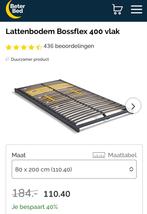 2x Lattenbodem Bossflex 400 | verstelbare steunzones 200x80, Huis en Inrichting, Slaapkamer | Matrassen en Bedbodems, 80 cm, Eenpersoons