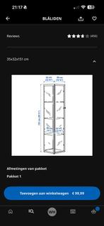 IKEA Vitrinekastje - Sittard, Met plank(en), Minder dan 50 cm, Ophalen of Verzenden, 150 tot 200 cm