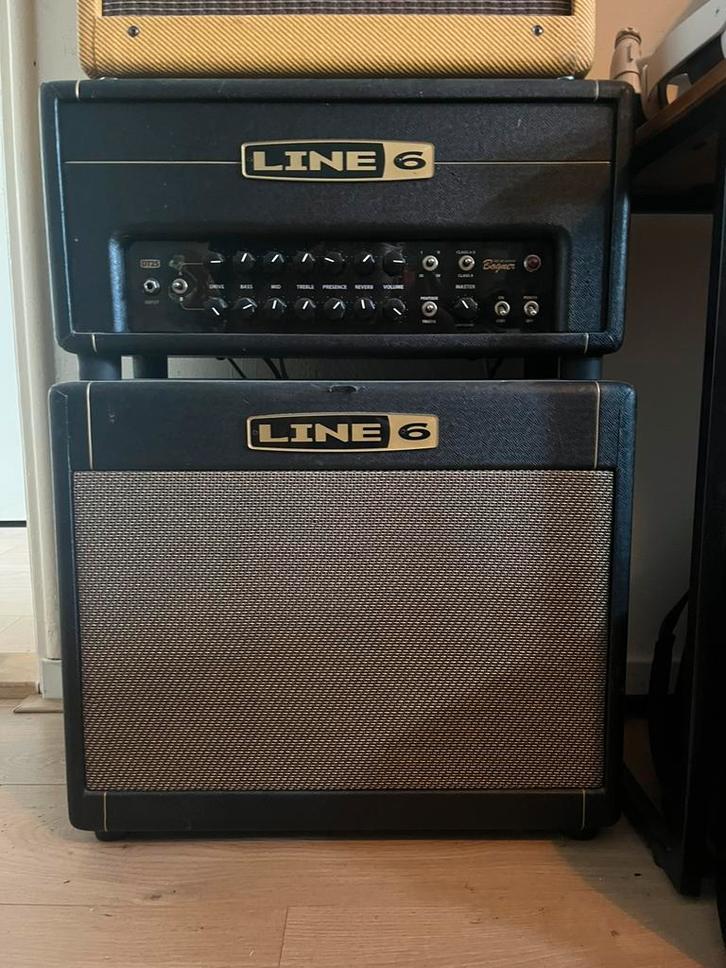 Line 6 Dt 25 buizen Head and Cabinet, Muziek en Instrumenten, Versterkers | Bas en Gitaar, Zo goed als nieuw, Minder dan 50 watt