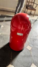 Rode Wesco prullenbak zonder pedaal, Ophalen, Gebruikt, Met pedaal, Metaal