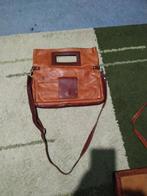 GENUINE LEATHER BORSE IN PELLE tas, Ophalen of Verzenden, Gebruikt, Bruin, Avondtasje