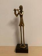 Dwarsfluit speler brons., Ophalen of Verzenden