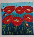 Klaprozen acryl schilderij, Antiek en Kunst, Kunst | Schilderijen | Abstract, Ophalen of Verzenden